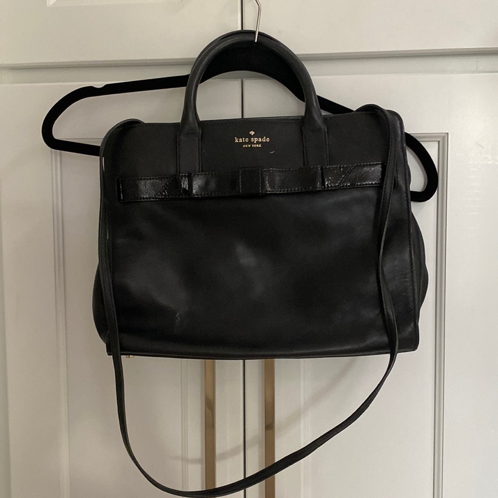 Black leather Kate spade bag